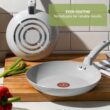 T-fal Refresh Ceramic, Ceramic Non Stick Cookware Set 20 Piece, Oven Broiler Safe 350F, Kitchen Set w/Egg Pan, Mint Green