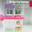 Step2 Love & Care Deluxe Baby Doll Nursery Playset for Kids, Compact Changing Station & Crib, Made of Durable Plastic, Pink