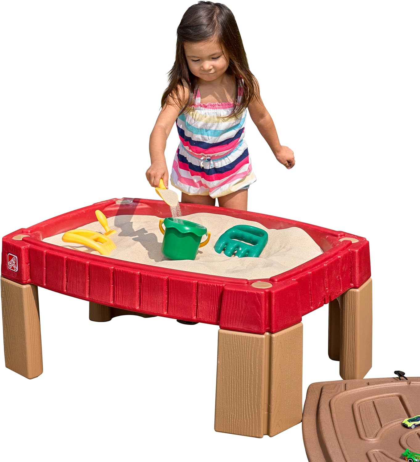 Step2 Naturally Playful Sand Table, Kids Sand Activity Sensory Table, 5 Piece Accessory Kit, Toddler Summer Outdoor Toys, 2+ Years Old Step2 Naturally Playful Sand Table, Kids Sand Activity Sensory Table, 5 Piece Accessory Kit, Toddler Summer Outdoor Toys, 2+ Years Old - Image 6