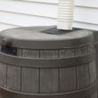 Good Ideas Rain Wizard 50 Gallon Plastic Rain Barrel for Outdoor Rainwater Collection, Oak