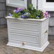 Good Ideas Savannah Elevated Garden Colonial Style 42 Gallon Rain Saver Barrel with Planter and Two Metal Spigots, Cool Gray