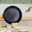 Nuwave Healthy Duralon Blue Ceramic Nonstick Cookware Set, Diamond Infused Scratch-Resistant, PFAS Free, Dishwasher & Oven Safe