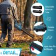 GROWORT Leaf Blower Cordless - 630CFM/160MPH, 21V Powerful Electric Cordless Leaf Blower with 2 x 4.0Ah Batteries and Charger