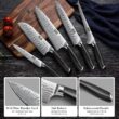 HOSHANHO 16-Piece Knife Set with Block, Ultra Sharp High Carbon Powder Steel Knife Block Set
