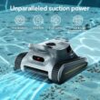 RERIOU Cordless Robotic Pool Cleaner -Pool Vacuum 180W Brushless Motor, 45,000Pa Suction, Wall Climbing, Sonar Navigation