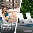 Step2 Vero Pool Chair, Fade-Resistant, Waterproof Patio Furniture for Sun Shelf, Weighted, 43"D x 23"W x 37"H, Resin, White