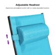 Purple Leaf Patio Chaise Lounge Set of 3 Outdoor Lounge Chair Beach Pool Sunbathing Lawn Lounger Recliner Chiar, Turquoise Blue