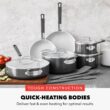 GreenPan x Bobby Flay 13 Piece Cookware Pots and Pans Set, Professional Grade Aluminum, PFAS-Free Ceramic Nonstick, Graphite