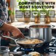 Cooks Standard Stainless Steel Kitchen Cookware Sets 10-Piece, Multi-Ply Full Clad Pots and Pans Cooking Set, Silver