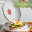 T-fal Refresh Ceramic, Ceramic Non Stick Cookware Set 20 Piece, Oven Broiler Safe 350F, Kitchen Set w/Egg Pan, Mint Green