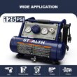 STEALTH Air Compressor 1 Gallon, 1/2HP Max 125 PSI, Induction Motor, 0.8 CFM@90PSI, 1.3 CFM@40PSI, SAUQ-1105