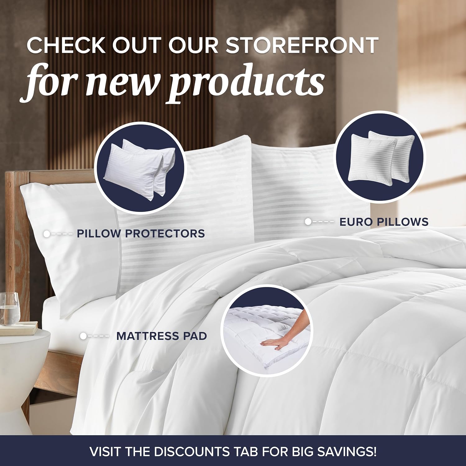Beckham Hotel Collection Bed Pillows Standard/Queen Size Set of 2 - Original Down Alternative Pillow for Sleeping Beckham Hotel Collection Bed Pillows Standard/Queen Size Set of 2 - Original Down Alternative Pillow for Sleeping - Image 4