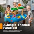 Step2 Tropical Rainforest Water Table, Kids Water and Sand Activity Sensory Playset, Summer Outdoor Toys, Blue & Brown Step2 Tropical Rainforest Water Table, Kids Water and Sand Activity Sensory Playset, Summer Outdoor Toys, Blue & Brown