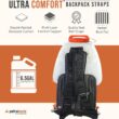 PetraTools Powered Backpack Sprayer with Custom Fitted Cart and 100 Foot Commercial Hose, 2 Hoses Included (6.5 Gallon Cart)