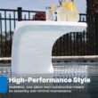 Step2 Mondello In-Pool Side Table, Outdoor/Indoor Waterproof Pool & Patio Furniture, Made of Durable Plastic, White