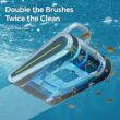 RERIOU Cordless Robotic Pool Cleaner -Pool Vacuum 180W Brushless Motor, 45,000Pa Suction, Wall Climbing, Sonar Navigation