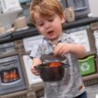 Step2 Lifestyle Dream Kids Kitchen Playset, Indoor/Outdoor Kitchenette, Interactive Play with Lights and Sounds, Gray