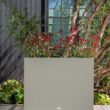 Veradek Block Series Span Plastic Planter - Tall Rectangular Planter for Indoor or Outdoor Patio/Porch, Gray, Medium - 2 Pack