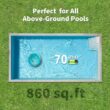 LVKE L1 Cordless Robotic Pool Cleaner, Pool Vacuum with Upgraded Obstacle-Crossing, 70 Mins Runtime, Lake Blue
