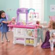 Step2 Love & Care Deluxe Baby Doll Nursery Playset for Kids, Compact Changing Station & Crib, Made of Durable Plastic, Pink