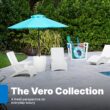 Step2 Vero Adirondack Chair, Stylish Poolside Lounger, Fade-Resistant, Waterproof Patio Furniture for Sun Shelf, Weighted, White