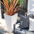 Veradek V-Resin Indoor/Outdoor Taper Planter, Set of 2 (30 inch, White)