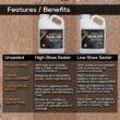 DOMINATOR LG+ Clear Acrylic Sealer 2.5 Gal, Low Gloss Paver Sealer, Wet Look, Color Enhancing, Professional Grade