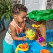 Step2 Tropical Rainforest Water Table, Kids Water and Sand Activity Sensory Playset, Summer Outdoor Toys, Blue & Brown Step2 Tropical Rainforest Water Table, Kids Water and Sand Activity Sensory Playset, Summer Outdoor Toys, Blue & Brown
