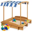 Best Choice Products 50.5'' x 47.5'' Solid Wood Square Sandbox
