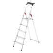 Hailo L60 5-Step Aluminum Step Ladder with 330 lb. Load Capacity