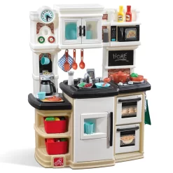 Step2 Great Gourmet Toddler Pretend Play Kitchen Set, Brown/White