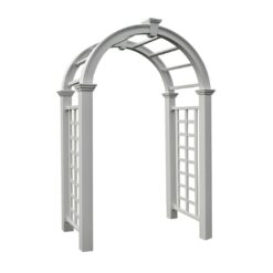 Vita Classic 5-ft W x 7.84-ft H Arched White PVC Garden Arbor