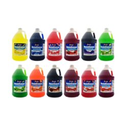 Snappy Sno Cone Syrup Mix & Match 4 Pack, 1 Gallon (128 ounces) Sizes, Flavored Syrup for Shaved Ice, 14 Flavor Options