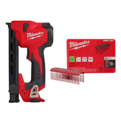 Milwaukee M12 12 Volt Lithium Ion Cordless Cable Stapler w/1 in. Insulated Cable Staples 600 Per Box (2-Pack)