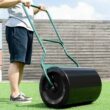 ANGELES HOME 20 in. W x 50 in. L Water and Sand Filled Steel Lawn Roller