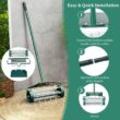 ANGELES HOME 18 in. Heavy Duty Rolling Spike Lawn Aerator with Splash-Proof Fender for Garden