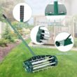 ANGELES HOME 18 in. Heavy Duty Rolling Spike Lawn Aerator with Splash-Proof Fender for Garden