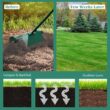 ANGELES HOME 18 in. Heavy Duty Rolling Spike Lawn Aerator with Splash-Proof Fender for Garden