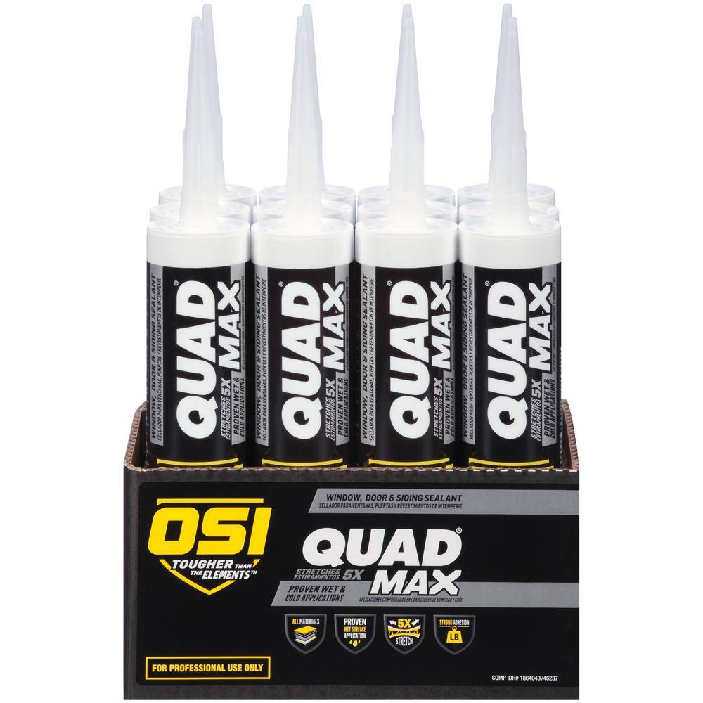 OSI QUAD Max 9.5 fl. oz. Beige #465 Exterior, Window, Door, and Siding Caulk Sealant (12-pack) OSI QUAD Max 9.5 fl. oz. Beige #465 Exterior, Window, Door, and Siding Caulk Sealant (12-pack)