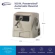 Suncast CPLPW100 100 ft. Powerwind Automatic Rewind Hose Reel