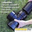 Amerimax Home Products FLEX Drain Pro 4 in. x 100 ft. Black Copolymer Solid Drain Pipe