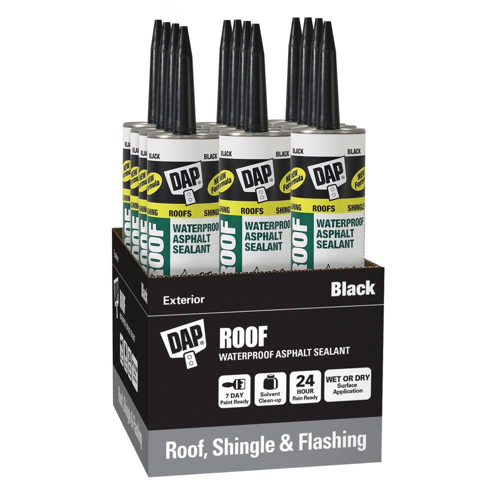 DAP 10.1 oz. Black Waterproof Roof Sealant (12-Pack) DAP 10.1 oz. Black Waterproof Roof Sealant (12-Pack)
