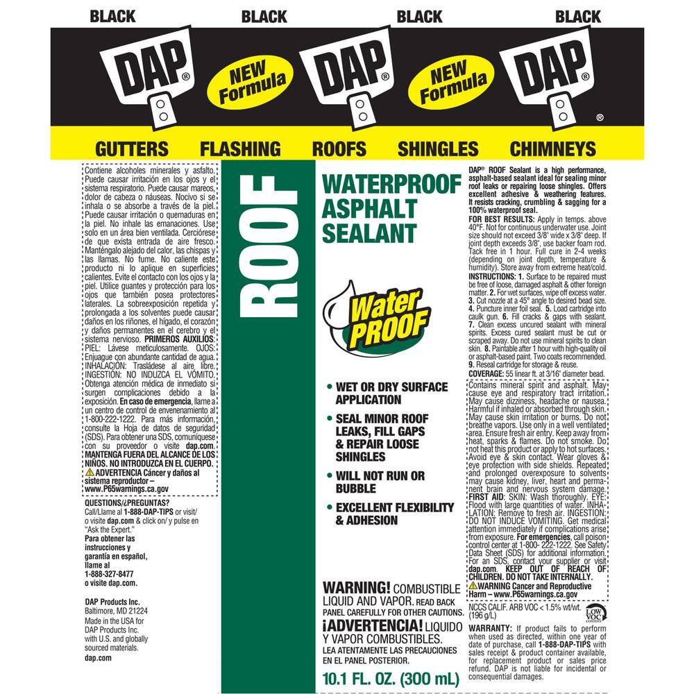 DAP 10.1 oz. Black Waterproof Roof Sealant (12-Pack) DAP 10.1 oz. Black Waterproof Roof Sealant (12-Pack) - Image 2