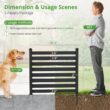 Ares 38 in. x 46 in. Black Garden Fence W/Post And No-Dig Steel Cone Anchor Recycled Plastic Privacy Fence Panel(4-Pack)