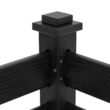 Ares 38 in. x 46 in. Black Garden Fence W/Post And No-Dig Steel Cone Anchor Recycled Plastic Privacy Fence Panel(4-Pack)