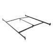 Hollywood Bed Frame Black Adjustable Bedframe Headboard Footboard Hook on Bed Rails