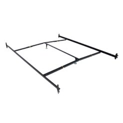 Hollywood Bed Frame Black Adjustable Bedframe Headboard Footboard Hook on Bed Rails