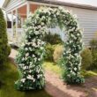 Karl home 84 in. x 59 in. Iron Garden Arbor