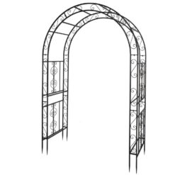 Karl home 84 in. x 59 in. Iron Garden Arbor