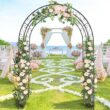 Karl home 84 in. x 59 in. Iron Garden Arbor